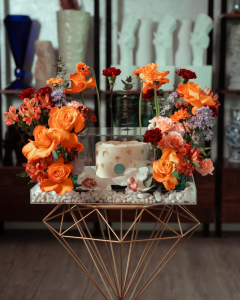 Royal cake with touch of Orange flowers