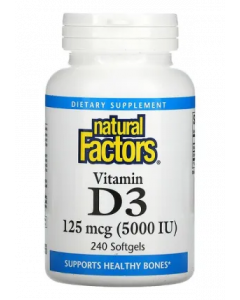 Natural Factors / Vitamin D3 125 mcg (5000 IU)