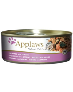 APPLAWS CAT CAN MACK & SARDINES 156GM