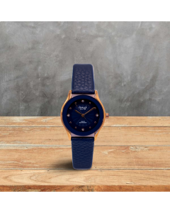 Omax Blue Leather Strap