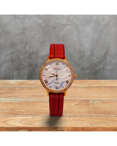 Omax Red Leather Strap