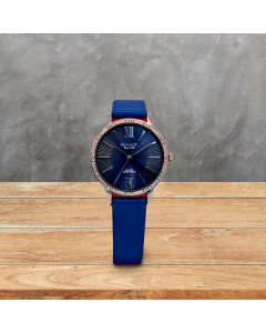 Omax Blue with Authentic Leather Strap