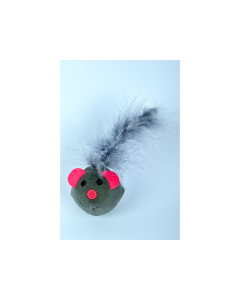 Pakeway assorted cat toy round mouse with feather